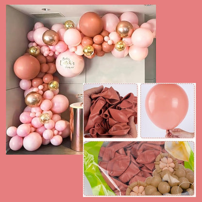 Set baloane din latex, Hozro®, somon, 25 cm, Accesorii Elegante pentru Petreceri, Nuntă sau Evenimente Tematice, Material Rezistent HOZRO