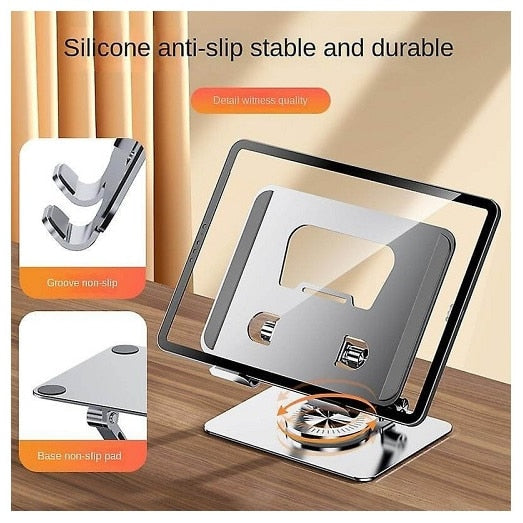 Suport Tabletă HOZRO, cu Bază Rotativă 360°, Reglabil, Compatibil cu iPad Pro / Air / Mini și Alte Tablete HOZRO