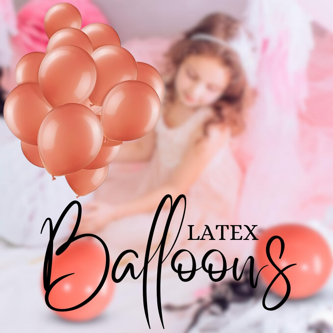 Set baloane din latex, Hozro®, somon, 25 cm, Accesorii Elegante pentru Petreceri, Nuntă sau Evenimente Tematice, Material Rezistent HOZRO