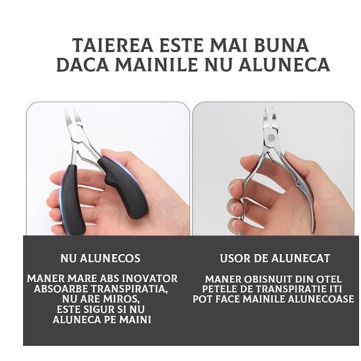💅 Pachet Premium Manichiura și Pedichiură HOZRO®: Kit Pilă Electrică Mani-Pedi + Clește Profesional din Oțel Inoxidabil BESTSELLS