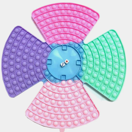 Joc Interactiv Senzorial HOZRO, Pop It cu 2 Zaruri, Dimensiune Mare 38×38 cm – Jucarie Antistres Multicolora, Educativa si Amuzanta pentru Copii si Adulti HOZRO