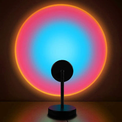 PACHET PETRECERE Halloween - Lampa ambientala Apus de Soare RGB, HOZRO, efecte de lumini + Perdea petrecere + 60 Baloane Cu confetii BESTSELLS