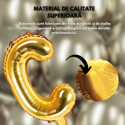 Balon folie HOZRO, gold, in forma de litera I, 40 cm BESTSELLS