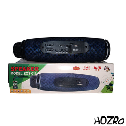 Microfon Karaoke HOZRO, Cu Bluetooth, Model ZQS-K11 – Boxa Inclusa, 10W, FM, TF si AUX HOZRO