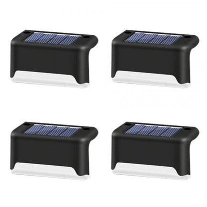 Set 4 Lampi solare HOZRO, design modern și compact, protecție IP65 rezistentă la apă și praf, ideale pentru fațadă, gard, terasă si trepte, Led Alb Cald HOZRO