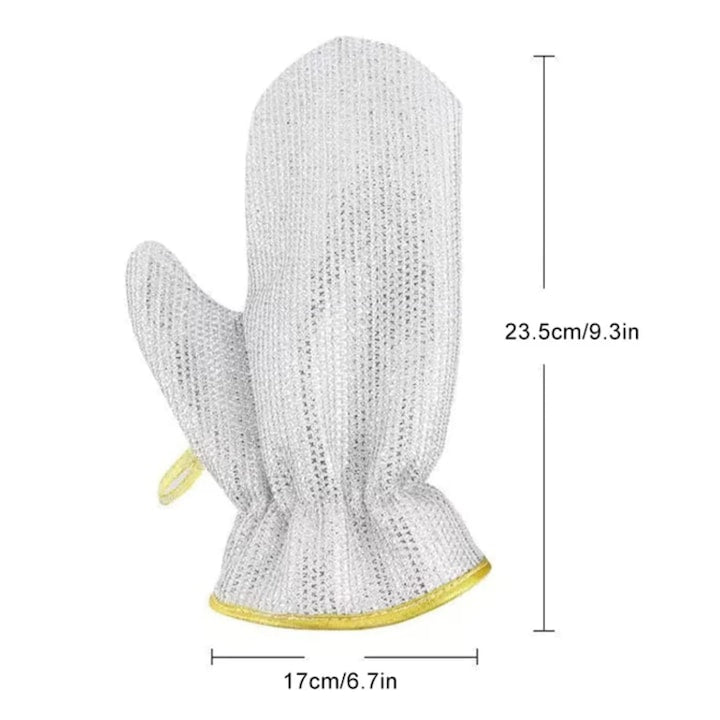 Set 2 Mănuși Abrazive Hozro pentru Curățare Eficientă – Argintiu, 22 x 15.5 cm BESTSELLS