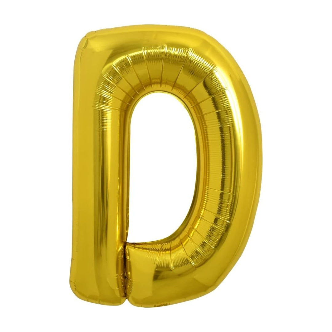 Balon folie HOZRO, gold, in forma de litera D, 40 cm BESTSELLS
