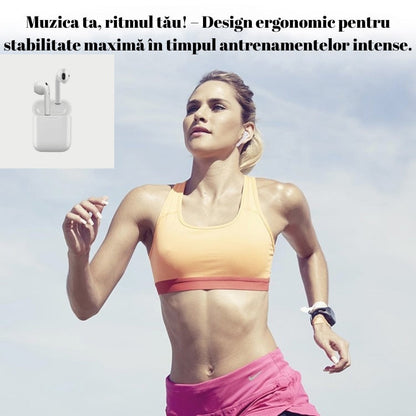 Căști Audio True Wireless HOZRO i18 Premium – In-Ear, Sunet HiFi 3D, Microfon Încorporat și Dock de Încărcare, Disponibile în Diverse Culori HOZRO