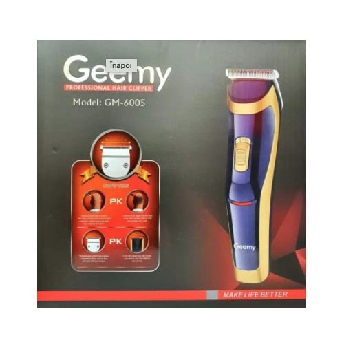 Masina de tuns HOZRO profesionala Gemei GM-6005, lame din otel inoxidabil,reincarcabil, ergonomic, set complet cu 4 capete interschimbabile BESTSELLS