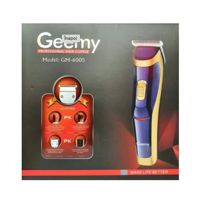 Masina de tuns HOZRO profesionala Gemei GM-6005, lame din otel inoxidabil,reincarcabil, ergonomic, set complet cu 4 capete interschimbabile BESTSELLS