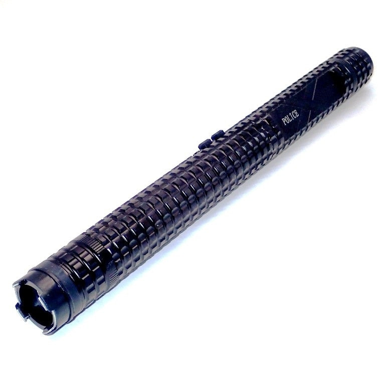 Electrosoc HOZRO Baston Metalic cu Lanterna, Metalic, Stun Gun, X 8, 10000 kW, Negru HOZRO