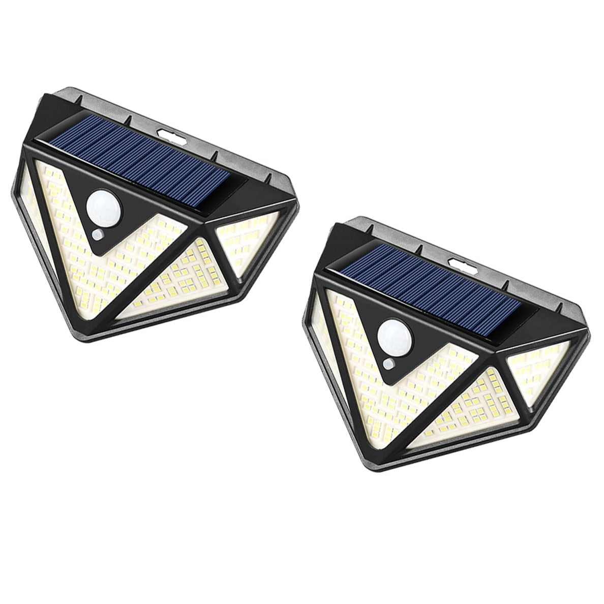 Lampa HOZRO, incarcare solara, 166 x LED SMD, senzor de miscare/lumina/stare de veghe, buton ON/OFF, CL-166, Design Modern, Negru HOZRO