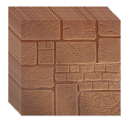 Tapet 3D autoadeziv, Model imitatie caramida, design modern, foarte usor de montat, caramida maro HOZRO