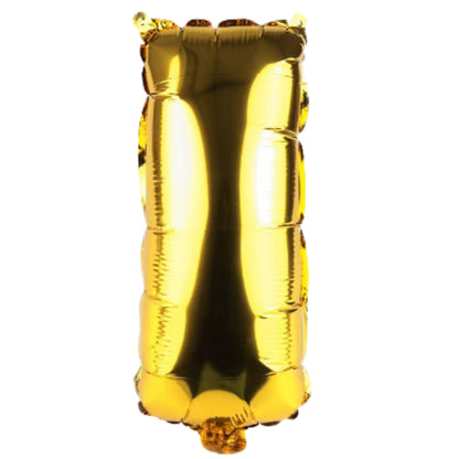 Balon folie HOZRO, gold, in forma de litera I, 40 cm BESTSELLS