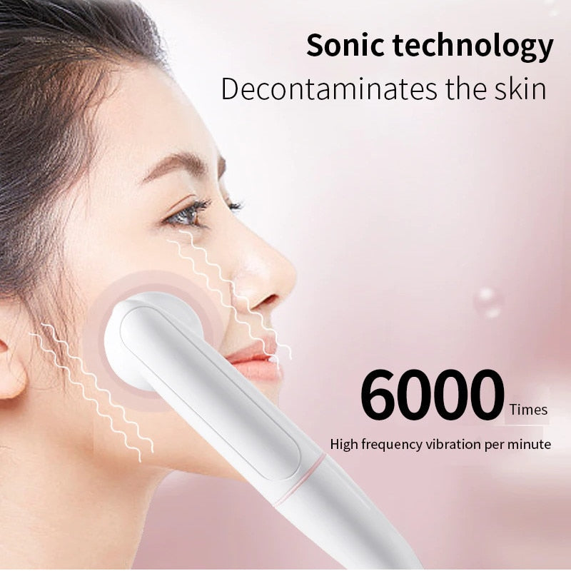 Perie electrica HOZRO cu vibratii si 2 capete interschimbabile pentru curatarea si exfolierea Tenului, Waterproof BESTSELLS