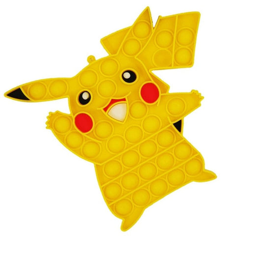 Jucarie antistres HOZRO, Pop it, Model Pikachu – Silicon Moale, Dimensiune 19×18 cm, Culoare Galbena, Ideala pentru Relaxare, Concentrare si Distractie HOZRO