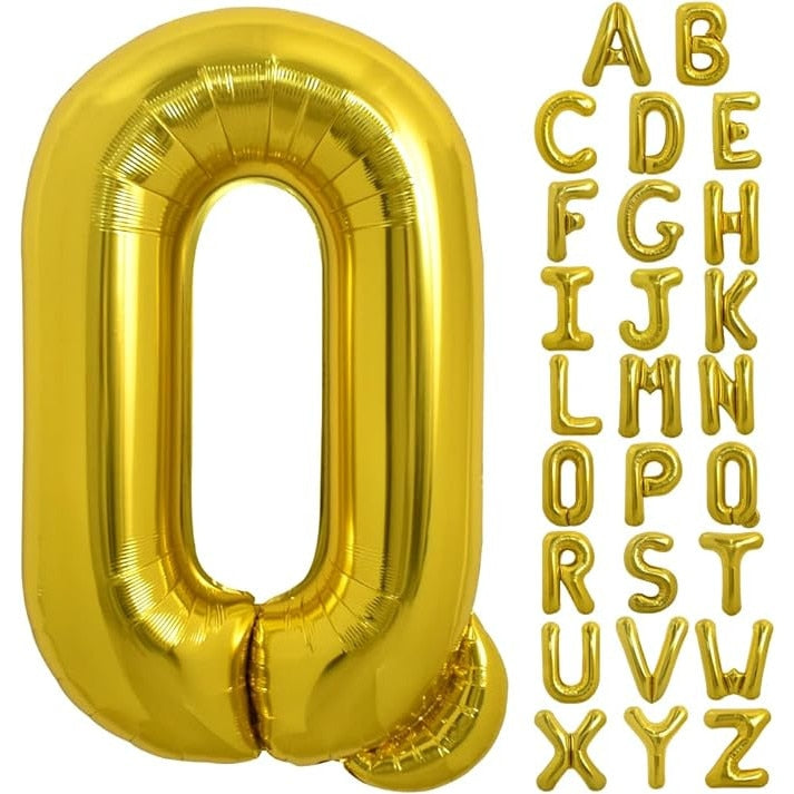 Balon folie HOZRO, gold, in forma de litera Q, 40 cm BESTSELLS