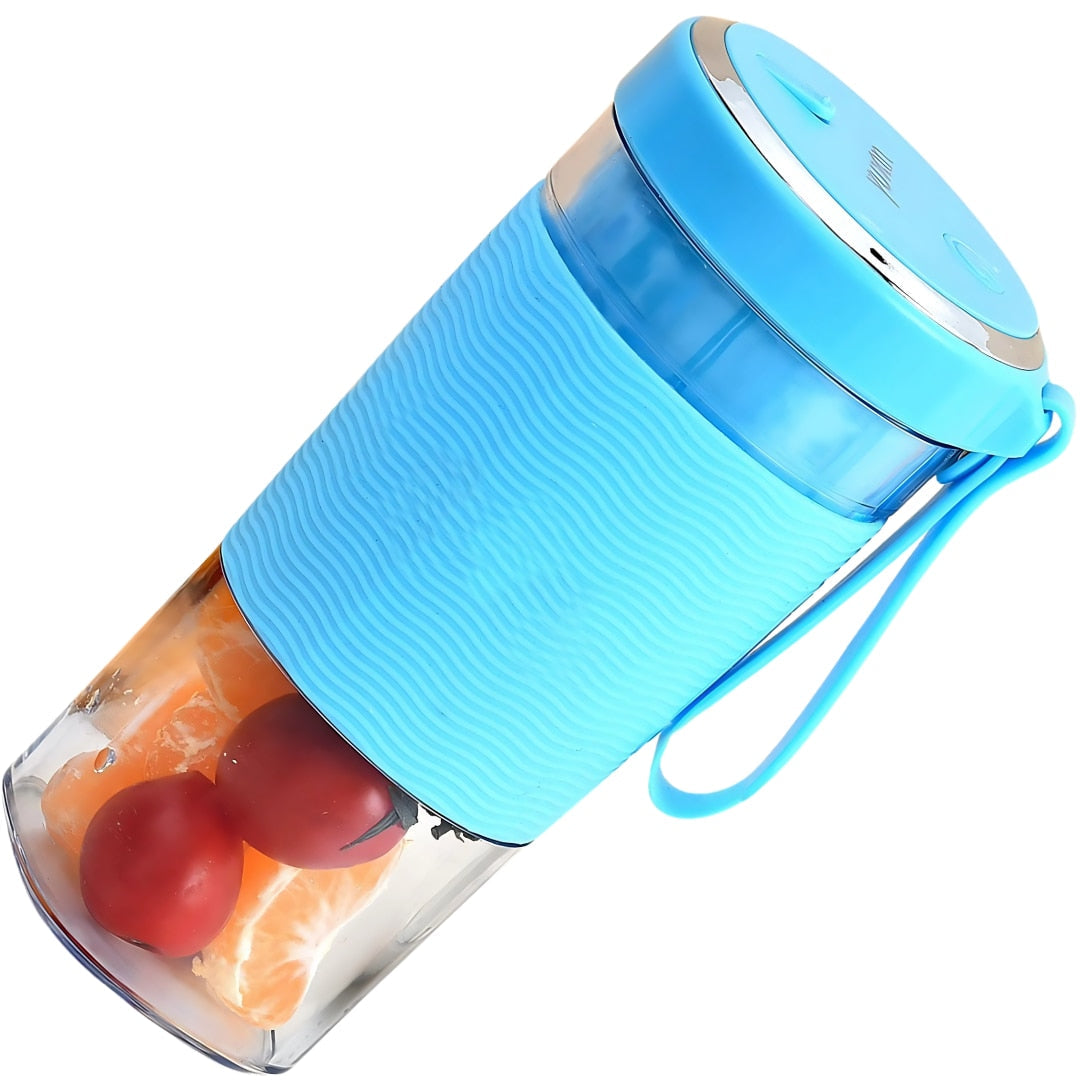 Mini Blender Portabil HOZRO, Electric, pentru Smoothie, Shake, Fructe și Legume, Capacitate 450ml, Motor Puternic 12000 RPM, 2 Lame din Oțel Inoxidabil, Acumulator Reîncărcabil prin USB, Material BPA-Free HOZRO