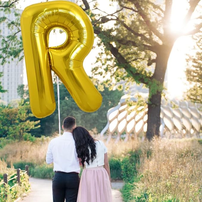 Balon folie HOZRO, gold, in forma de litera R BESTSELLS