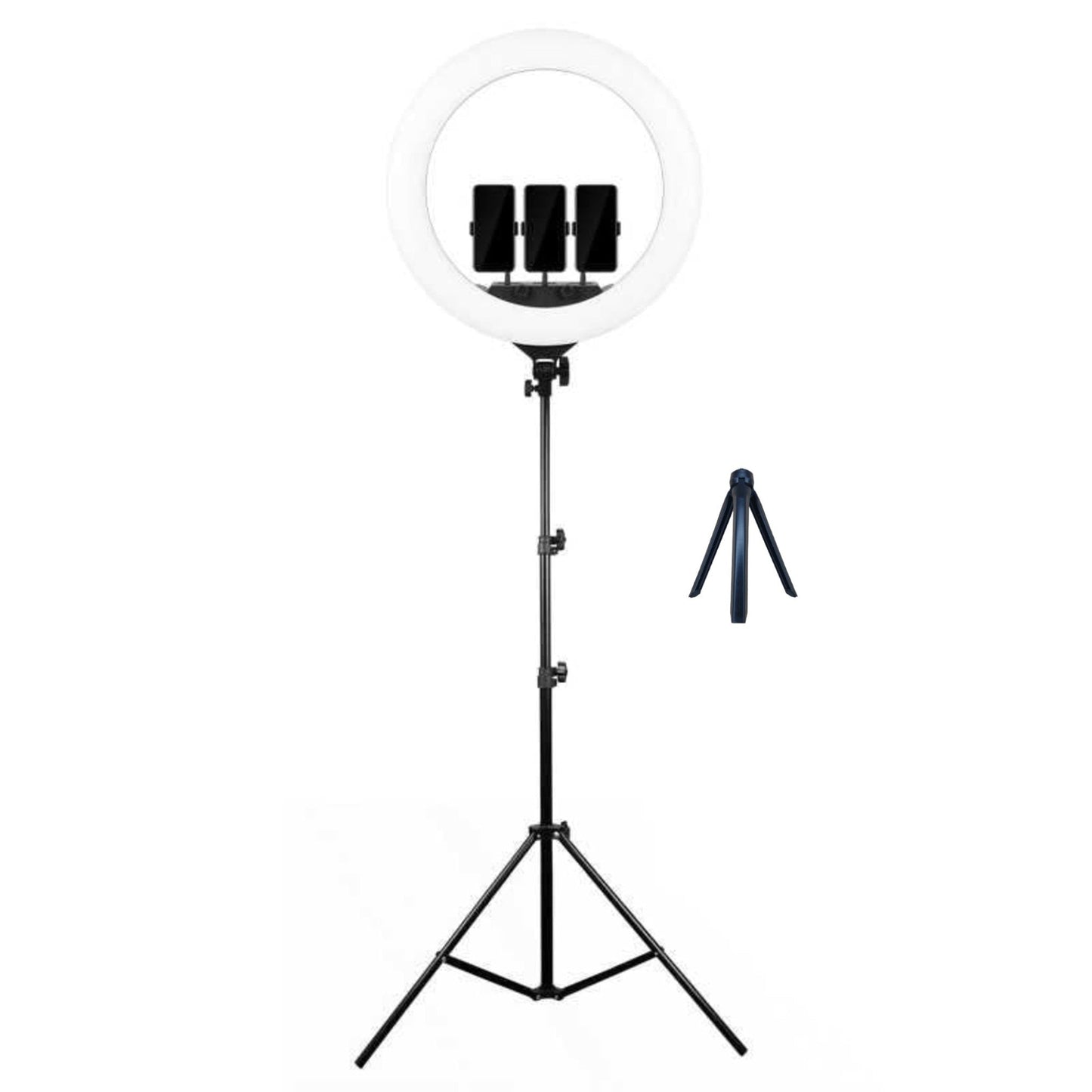 Lampa circulara Ring Light HOZRO, diametru 56cm/22" LED, lumina naturala/rece/calda, conectare USB, reglaj intensitate, suport telefon, Perfectă pentru Orice Situație HOZRO