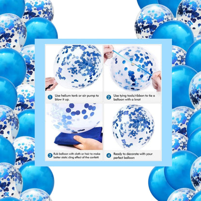 Set 10 baloane din latex confetii, Hozro®, diverse culori, 25 cm, Accesorii Elegante pentru Petreceri, Nuntă sau Evenimente Tematice, Material Rezistent HOZRO