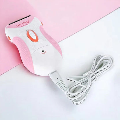 ✨ Piele netedă și catifelată timp de săptămâni! Epilator Electric Premium Hozro GM-3036, Fără Fir, 3 Viteze, Alb/Roz HOZRO