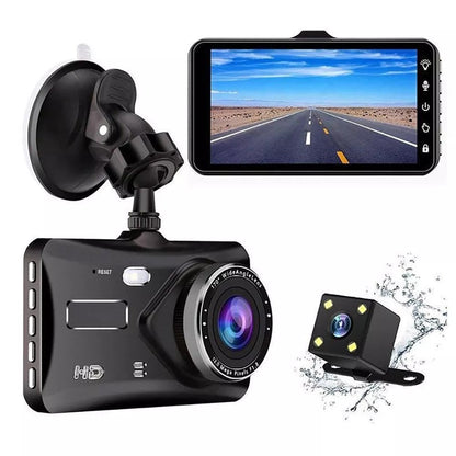 Camera Auto HOZRO® DVR, Dual Lens HD 1080p, dubla inregistrare fata si spate, camera de rezerva, ecran de 4 inch, inregistrare in bucla, detectarea miscarii, durabil HOZRO
