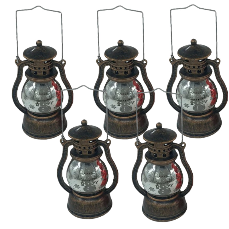 Felinar Decorativ HOZRO, cu Lumina LED Calda, 10 cm, Culoare Argintiu, Model 117-85 – Design Elegant, Perfect pentru Decor de Interior si Exterior, Baterii Incluse HOZRO