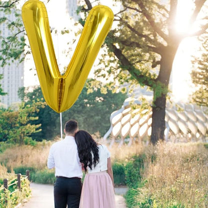 Balon folie HOZRO, gold, in forma de litera V , 40 cm BESTSELLS