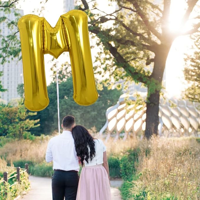 Balon folie HOZRO, gold, in forma de litera M, 40 cm BESTSELLS