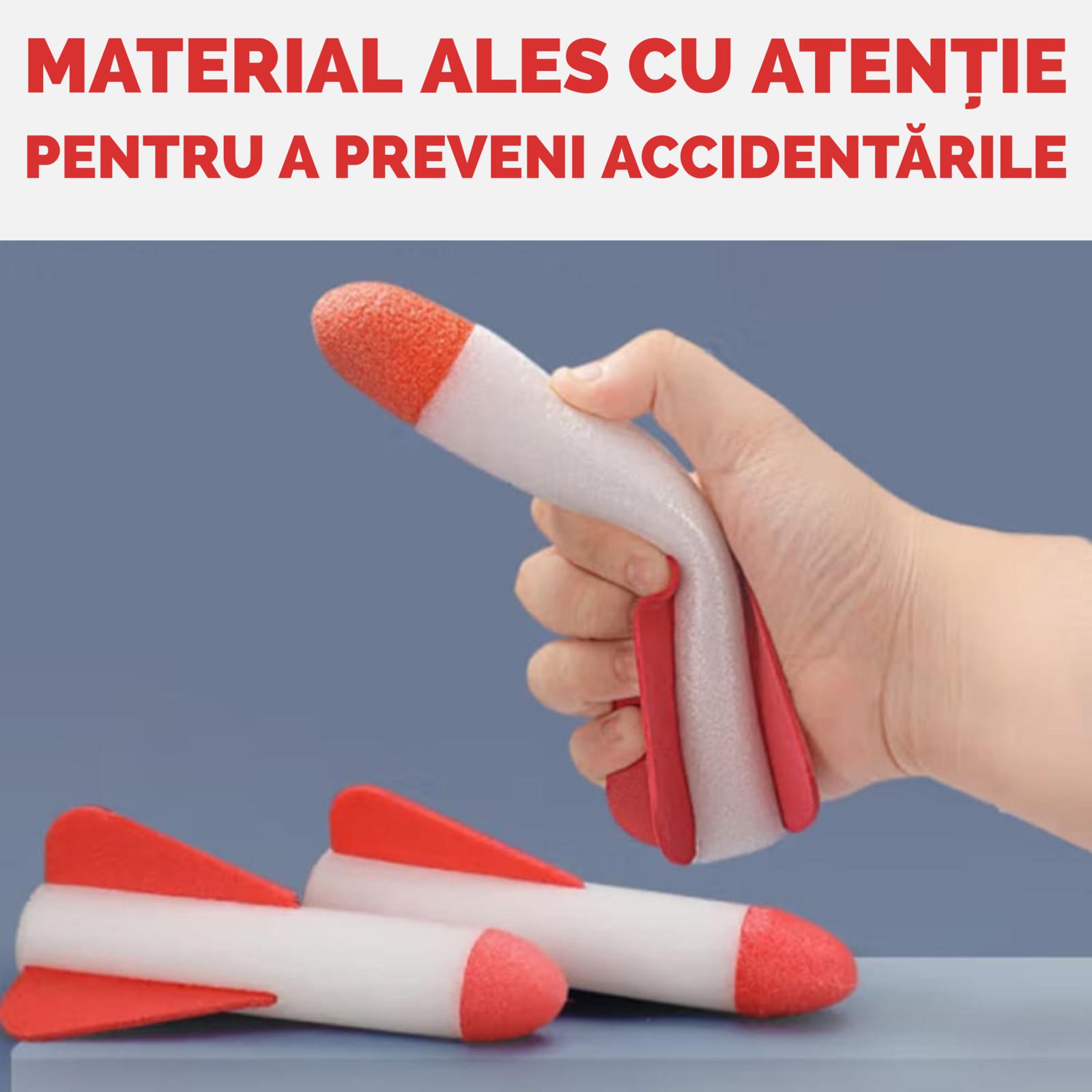 Set Lansator Rachete Hozro® cu Presiune Aer – 2 Rachete, Direcție Reglabilă, Jucărie Exterior Copii HOZRO