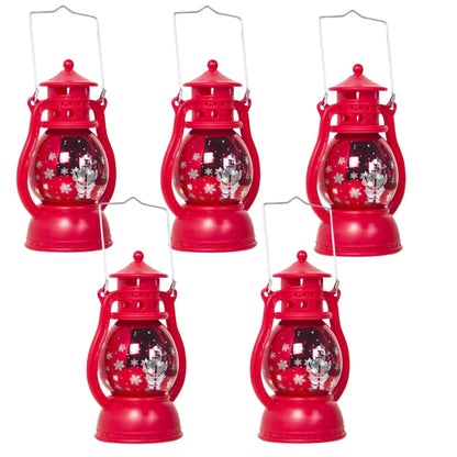 Felinar Decorativ HOZRO, cu Lumina LED Calda, 10 cm, Rosu, Model 117-85 – Design Elegant, Perfect pentru Decor de Interior si Exterior, Baterii Incluse HOZRO