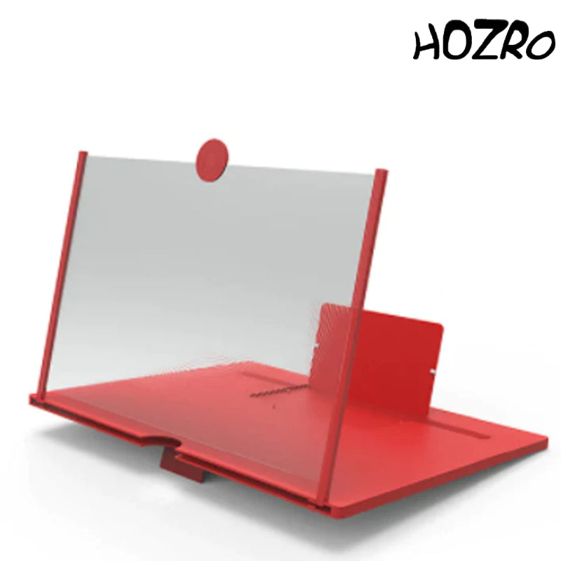 Lupă pentru Telefon HOZRO cu Ecran 3D de Mărire, 8–12 Inch – Suport Pliabil Portabil, Ideală pentru Filme, Clipuri și Jocuri pe Smartphone HOZRO