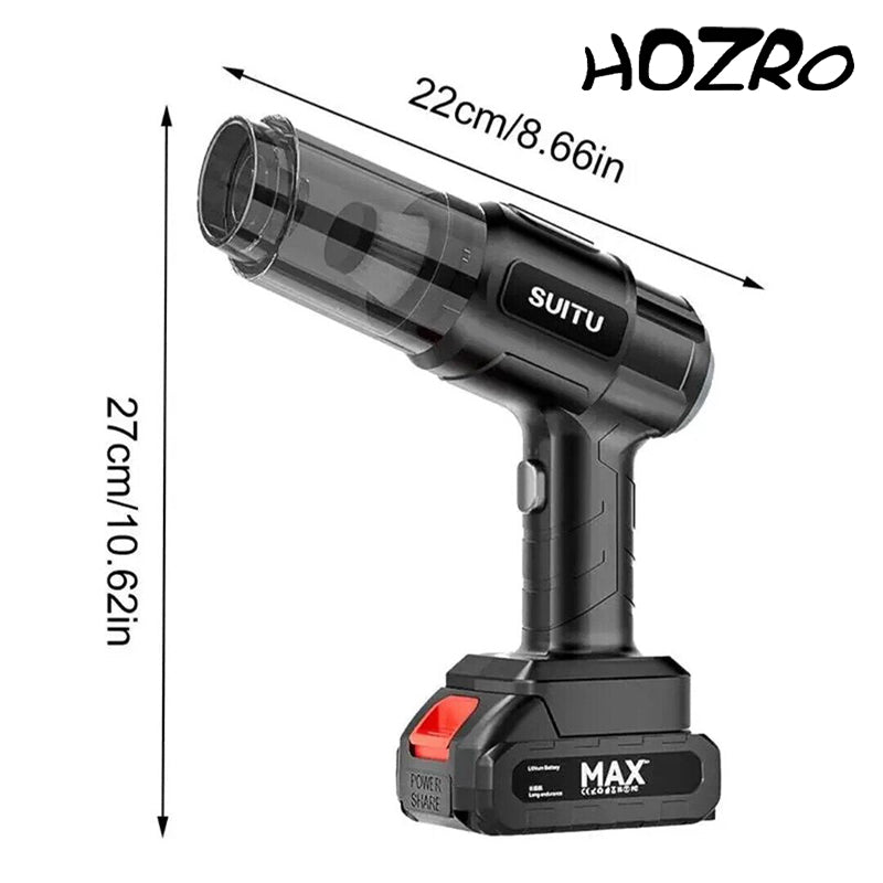 Aspirator si Suflanta de Aer Portabila 6-in-1 pentru masina, casa, birou si animale de companie, cu baterie detasabila si reincarcabila Prime Heim