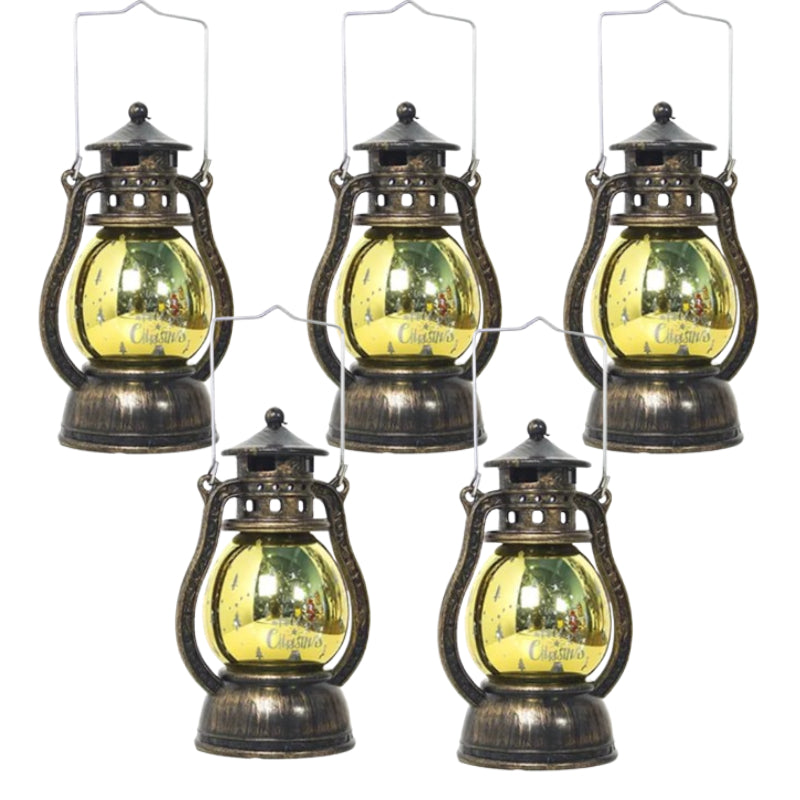 Felinar Decorativ HOZRO, cu Lumină LED Caldă, 10 cm, Culoare Auriu, Model 117-85 – Design Elegant, Perfect pentru Decor de Interior și Exterior, Baterii Incluse HOZRO