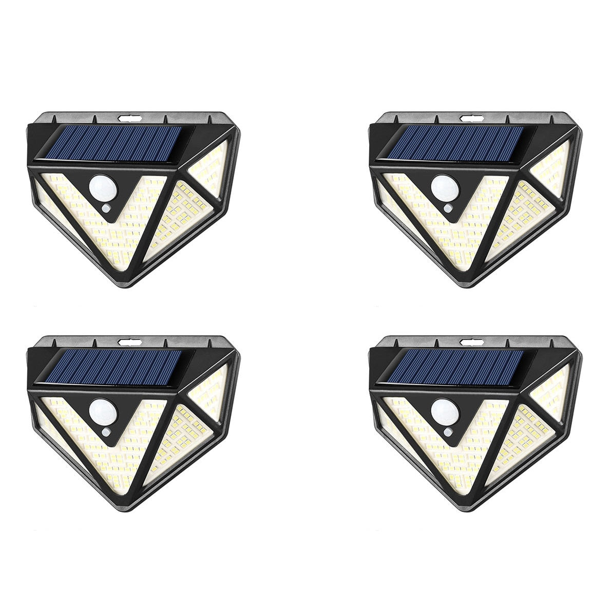 Lampa HOZRO, incarcare solara, 166 x LED SMD, senzor de miscare/lumina/stare de veghe, buton ON/OFF, CL-166, Design Modern, Negru HOZRO