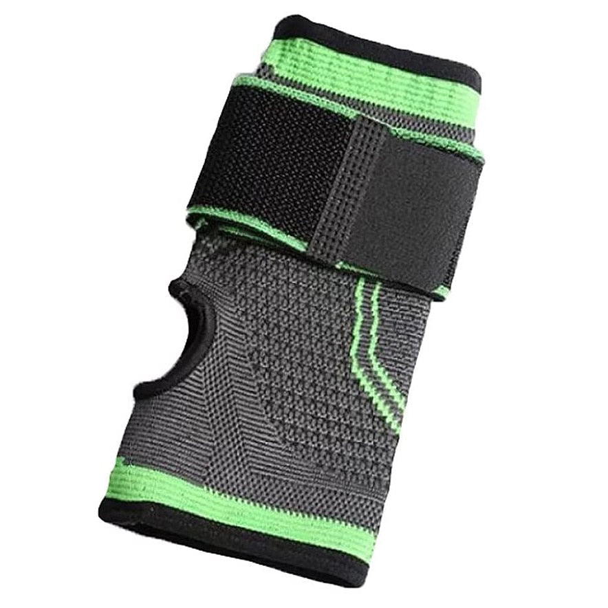 Orteza Hozro Pentru Incheietura Mana, Elastica, Ideala Pentru Activitati Sportive si Casnice, Tricot Respirabil, Banda Velcro, Negru / Verde, Marime Universala HOZRO