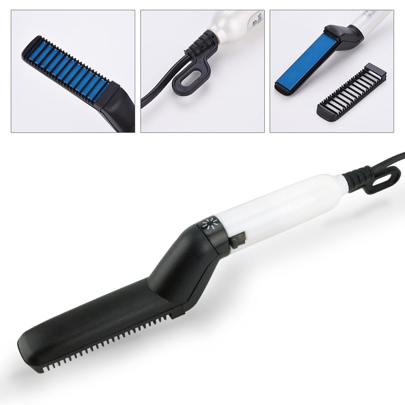 Placa ceramica pentru barbati, HOZRO®, pentru indreptat parul si barba, 10 W BESTSELLS