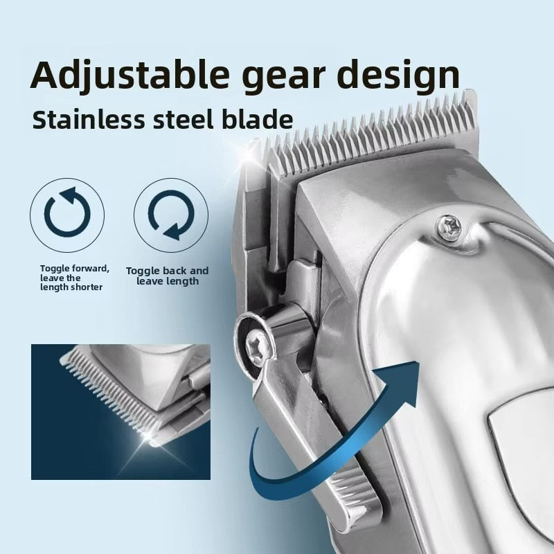 Masina de tuns profesionala HOZRO GM-6716, carcasa metalica, cu afisaj, cu acumulator si 4 piepteni BESTSELLS