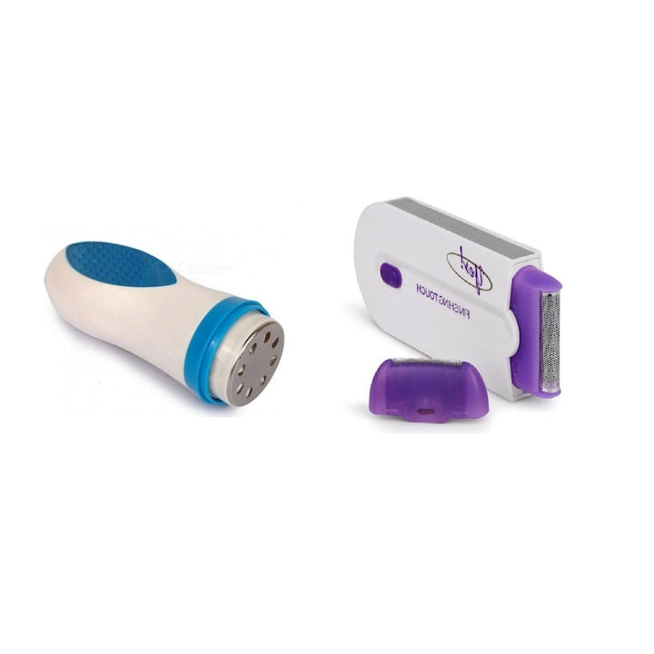 🌸 Pachet Promo Îngrijire și Igienă Corporală pentru Femei HOZRO® – Epilator Sensa-Light &amp; Pilă Electrică Pedi Spin HOZRO