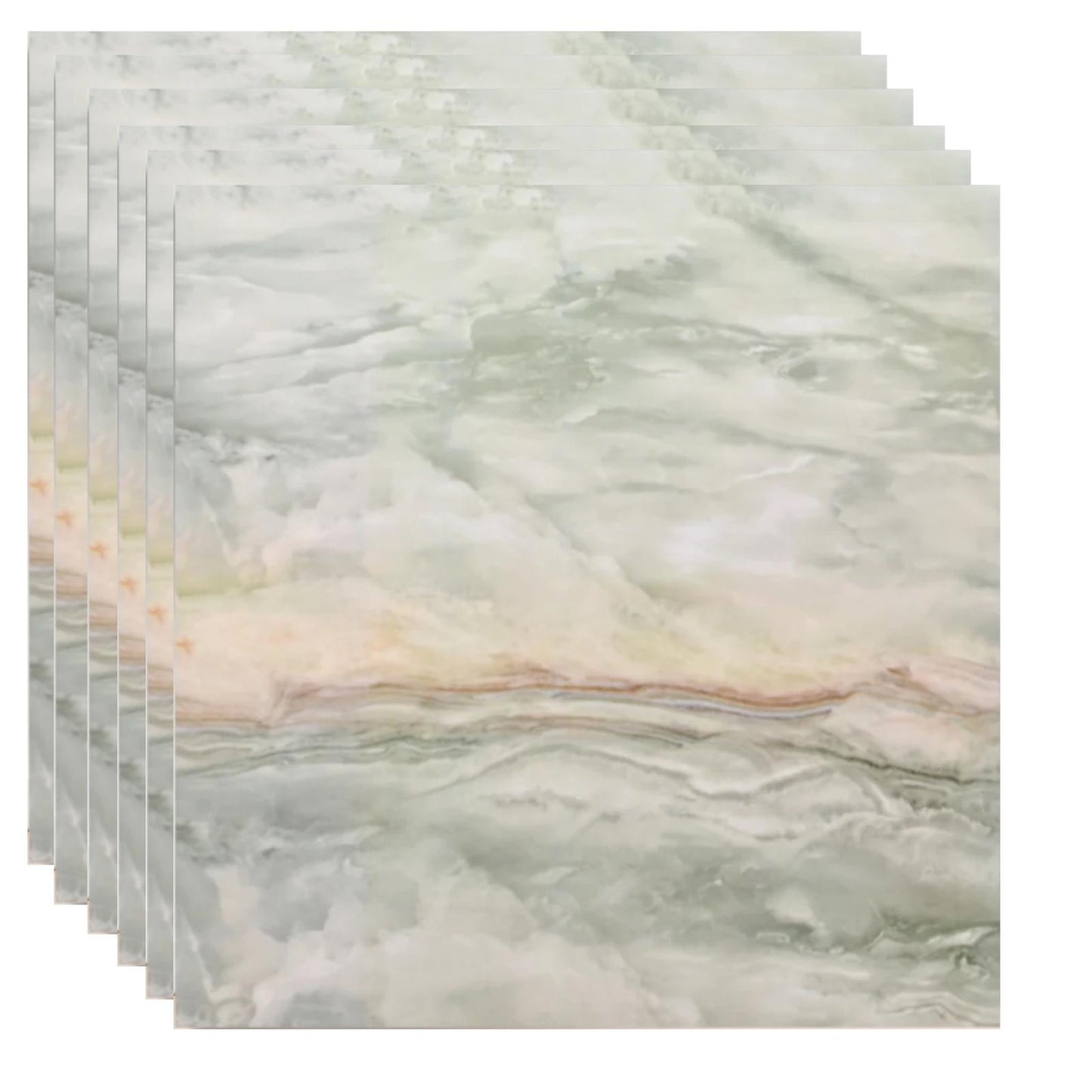 Set placi Hozro, Tapet imitatie Marmura decorativa autoadezive, pentru pereti, model abstract, 60x60 cm, 250-21, grosime 2mm BESTSELLS