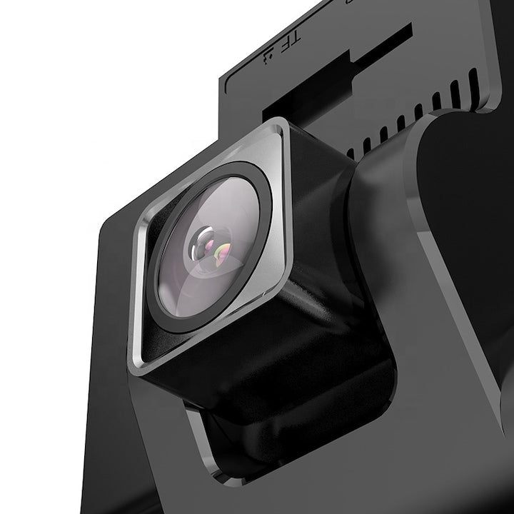 Camera auto tripla HOZRO®, Full HD 1080P, monitor 4inch TOUCHSCREEN, bord+habitaclu+spate, rezolutie ultra, 170 grade unghi extra-larg de filmare, senzor G, vedere nocturna, Functie Foto HOZRO