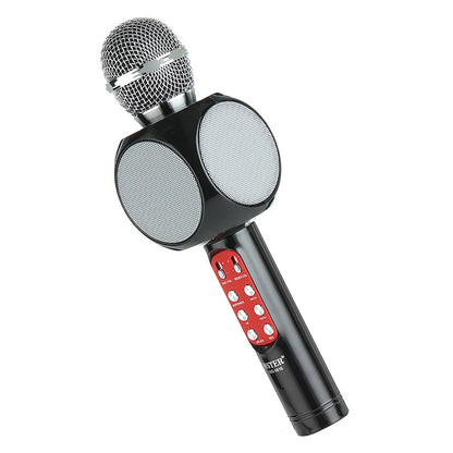 Microfon karaoke Disco LED WS1816-Hozro, fara fir, cu Radio si Recorder, wireless sistem, profesional cu boxe si Bluetooth 4.1 M1 HOZRO