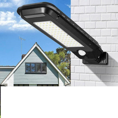 Lampă stradala solara BL-210A HOZRO, senzor de miscare, rezistenta la apa, Negru, buton ON/OFF, telecomanda inclusa, cu Senzor de Mișcare – Montare pe Perete, Iluminat Exterior Puternic și Eficient HOZRO