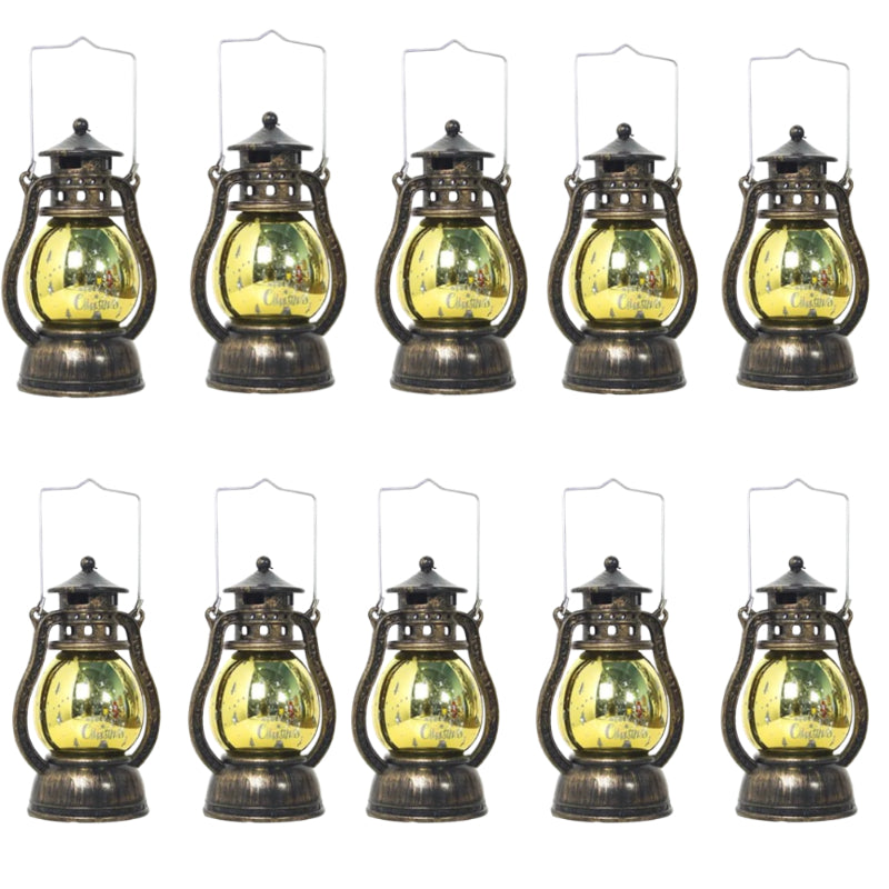 Felinar Decorativ HOZRO, cu Lumină LED Caldă, 10 cm, Culoare Auriu, Model 117-85 – Design Elegant, Perfect pentru Decor de Interior și Exterior, Baterii Incluse HOZRO