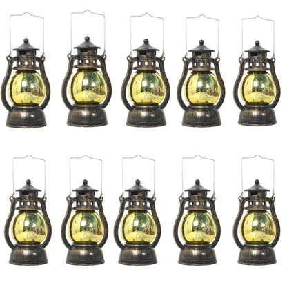 Felinar Decorativ HOZRO, cu Lumină LED Caldă, 10 cm, Culoare Auriu, Model 117-85 – Design Elegant, Perfect pentru Decor de Interior și Exterior, Baterii Incluse HOZRO