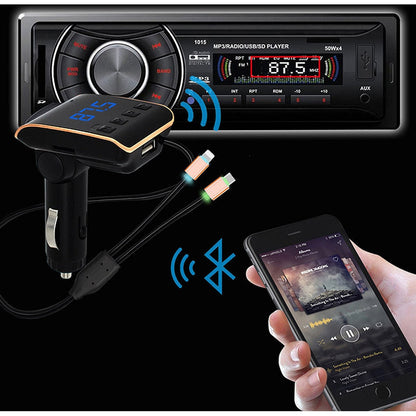 🚗 Vorbește LEGAL la volan și ascultă muzica preferată! Modulator FM & Car Kit Q10 Hozro (+ 2 Cabluri Adaptoare Cadou) HOZRO
