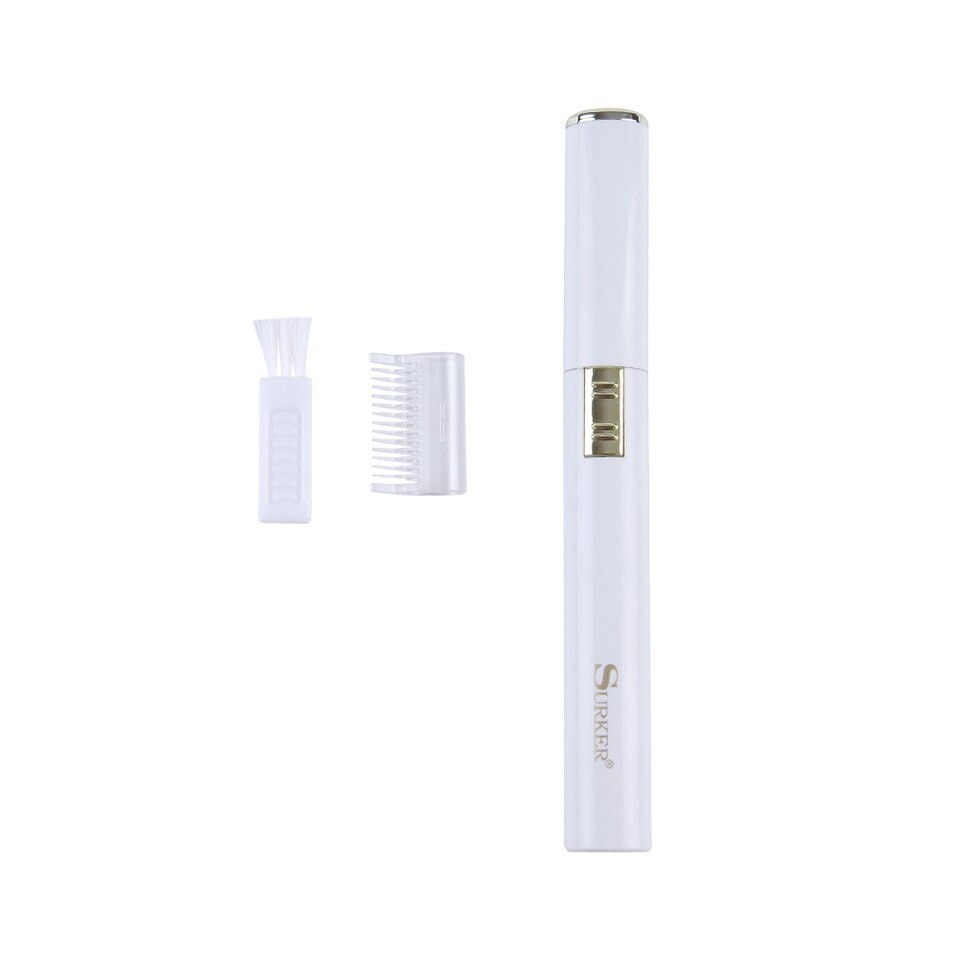 Trimmer electric pentru femei HOZRO Surker SK-005, alimentare baterie AAA, accesorii incluse, Alb BESTSELLS