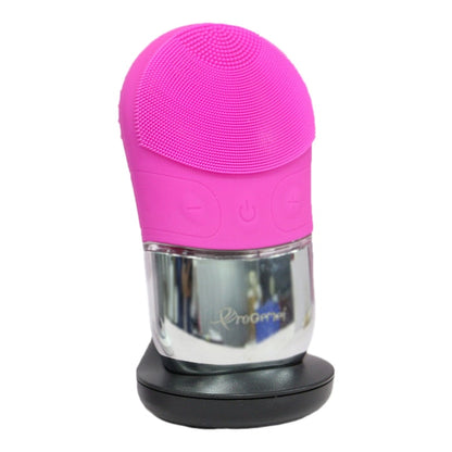 Aparat de masaj facial Hozro GM-3075, incarcare wireless, motor silentios, dock incarcare, viteza ajustabila, peri moi, impermeabil, curatare ten HOZRO