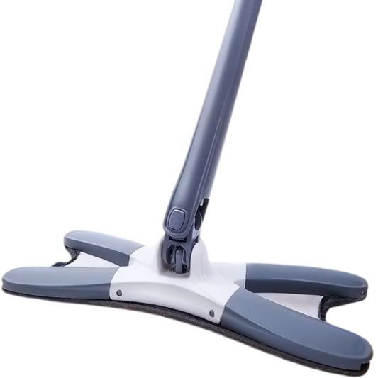 Mop Plat Premium HOZRO, Tip X cu Autostoarcere Inteligentă, Cap Rotativ 360°, Mâner Aluminiu 140 cm, Utilizare Umed/Uscat, Include 1 Laveta Microfibră Reutilizabile HOZRO